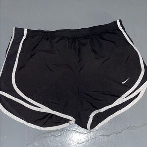 Nike Women's Black and White Athletic Shorts Size Medium